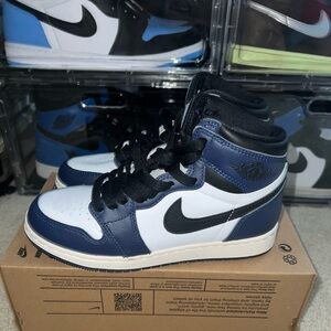 Nike Air Jordan 1 High OG Retro Midnight Navy GS Kids Size 4Y New FD1437-401